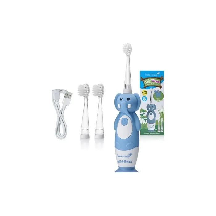 Brush Baby Wild Ones Sonic Toothbrush For Children 0-10 Elephant