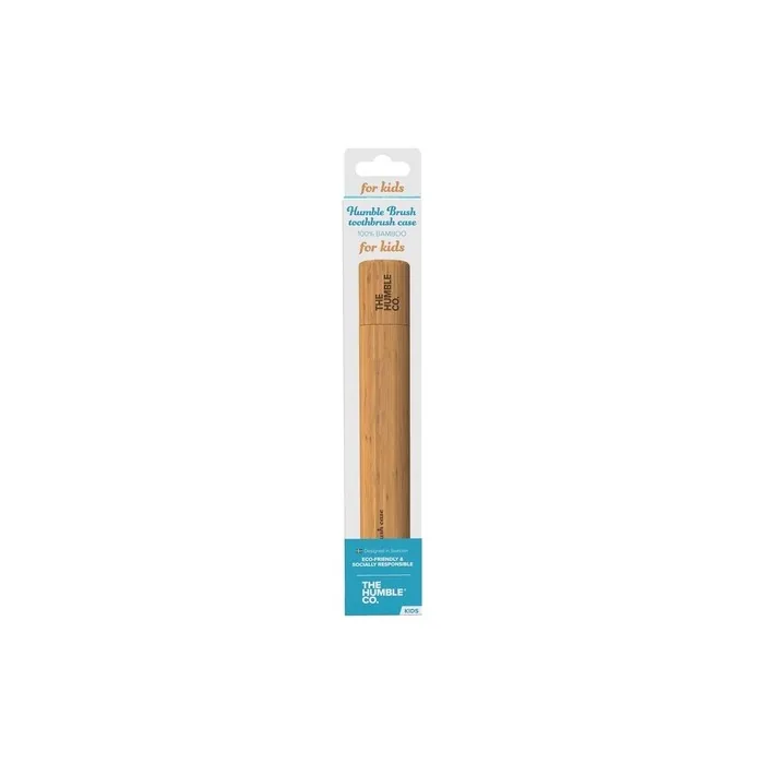 The Humble Co. Bamboo Toothbrush Case for Kids Biodegradable Eco-Friendly Vegan Dentist Approved