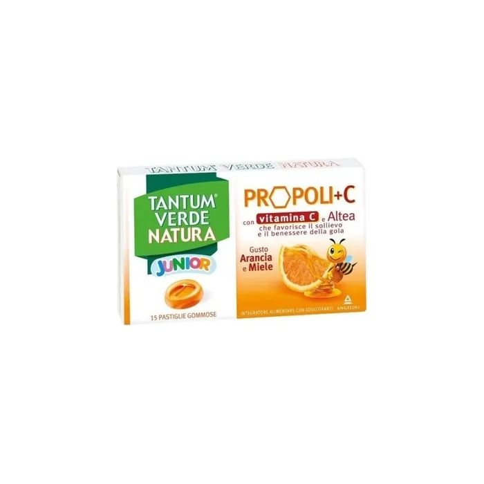 Tantum Verde Natura Junior Propolis + C Angelini 15 Chewable Tablets