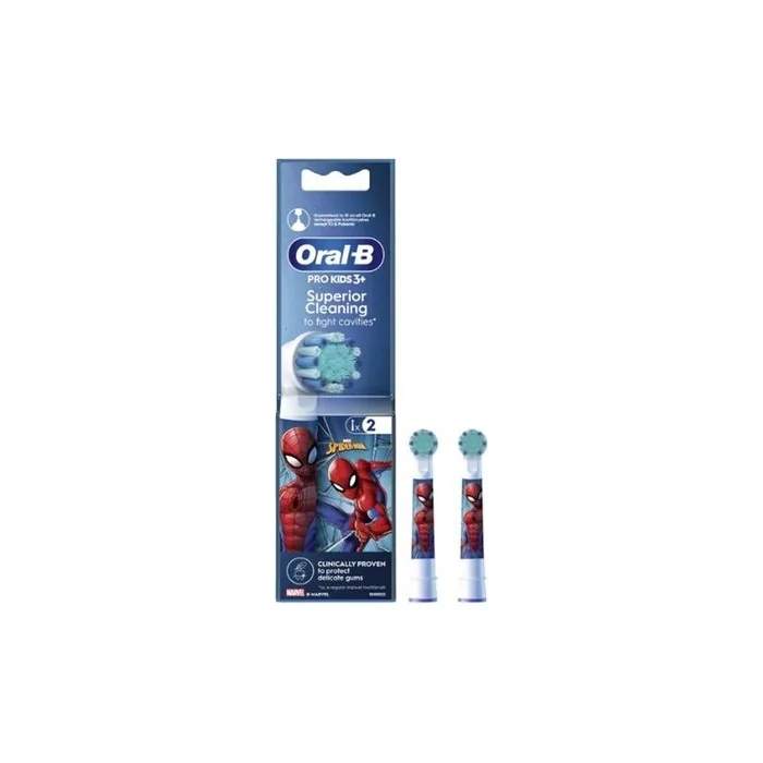 Oral-B Replacement Head For Electric Toothbrush For Spiderman - 2 Pieces For Children 3 Months And Older