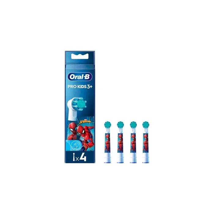 Oralb Kids Spiderman Replacement Toothbrush Heads 4 Count