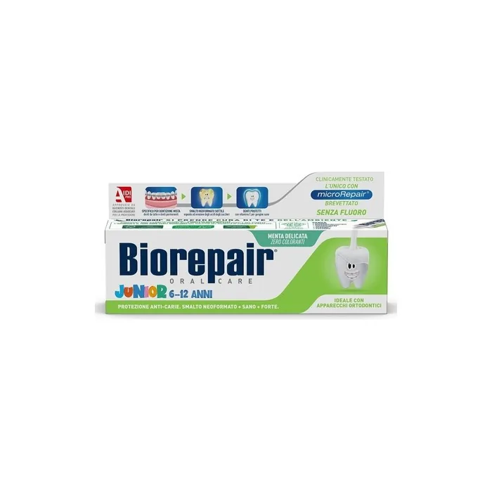 Biorepair Junior Oral Care Toothpaste Fluoride Free with Mint Extract 75ml