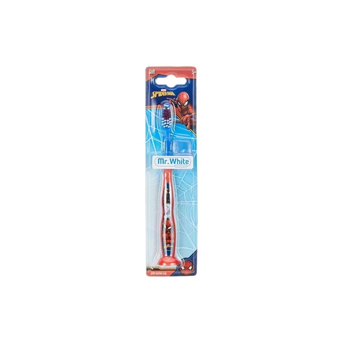 Mr White Jr Spider-Man Hand Toothbrush with Protective Cap