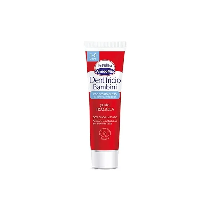 Euphidra AmidoMio Strawberry Toothpaste for 1-5 Years Anti-Cavity and Anti-Plaque 50ml