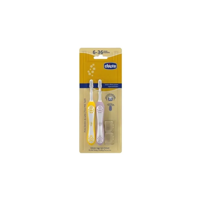 Chicco Toothbrush for 6-36 Months Purple 2 Pieces