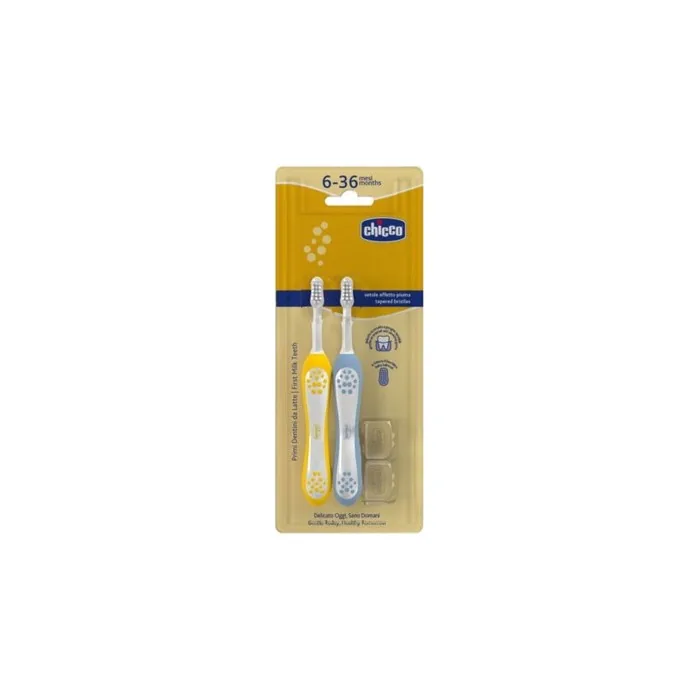 Chicco Indigo Toothbrush for 6-36 Months - Pack of 2