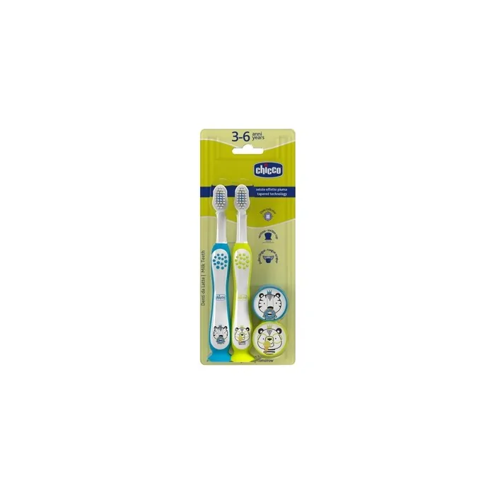 Chicco Toothbrush For Children 36 Years Tiger And Panda 2 Pieces