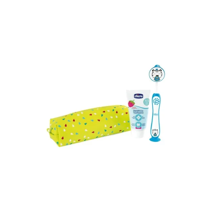 Chicco Tiger Strawberry Toothpaste 50ml + Toothbrush For Children 3-6 Years
