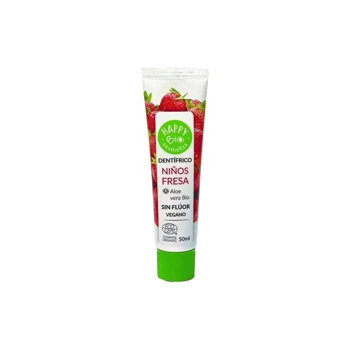 Happy Bio Cosmetics Children's Toothpaste Strawberry Flavor With Organic Aloe Vera