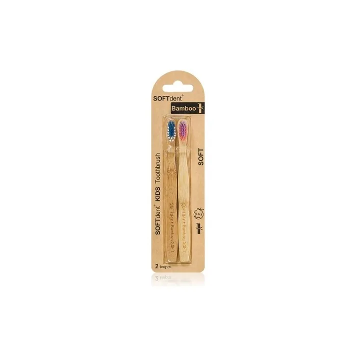 Softdent Bamboo Kids Toothbrush 2 Pcs