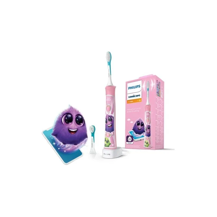 Philips Sonicare For Kids Electric Toothbrush HX6352/42 with Sonic Technology for Gentle Cleaning - Pink