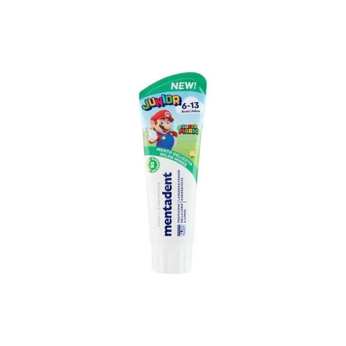 Mentadent Junior Toothpaste 6-13 Years Super Mario Delicate Mint 75 Ml