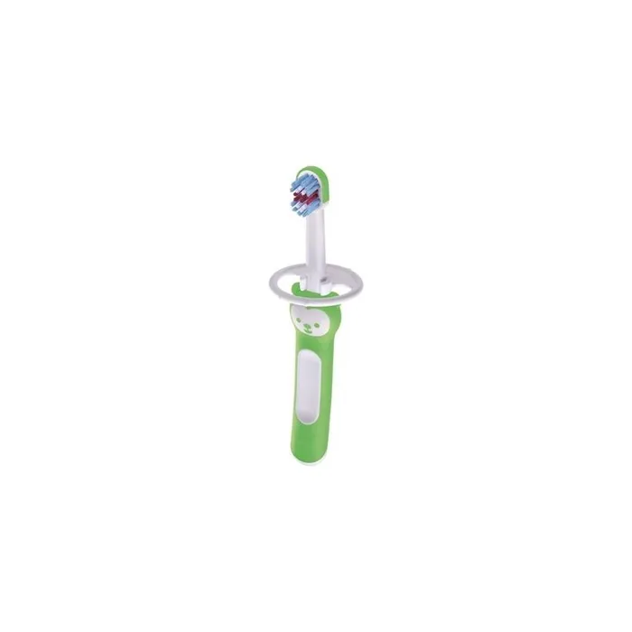 Mam Baby's Brush - Unisex Green Toothbrush For Babies 5+ Months With Protective Shield