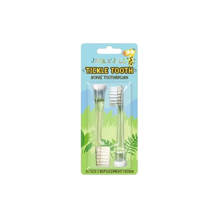 Jack N' Jill Kids Tickle Tooth Sonic Electric Toothbrush Replacement Heads Extra Soft Bristles - Pack of 2