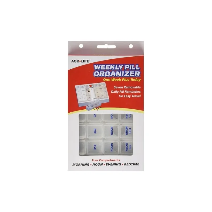 Acu-Life One Week Plus Today Pillbox White 128W Large