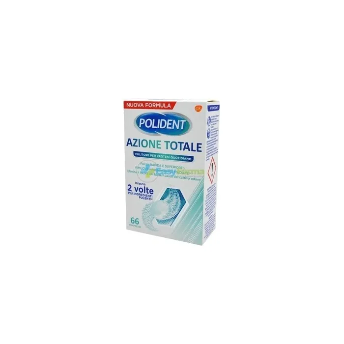Haleon Italy Srl Polident Total Action Daily Cleaner For Dentures 66 Tablets