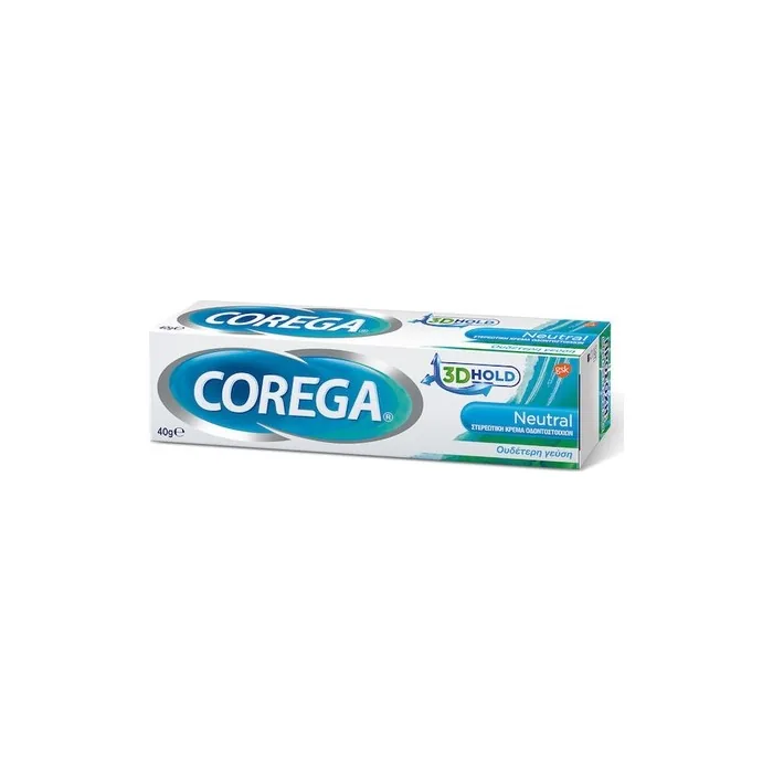 Corega 3d Hold Neutral Adhesive Cream 40g Strong Hold For Dentures