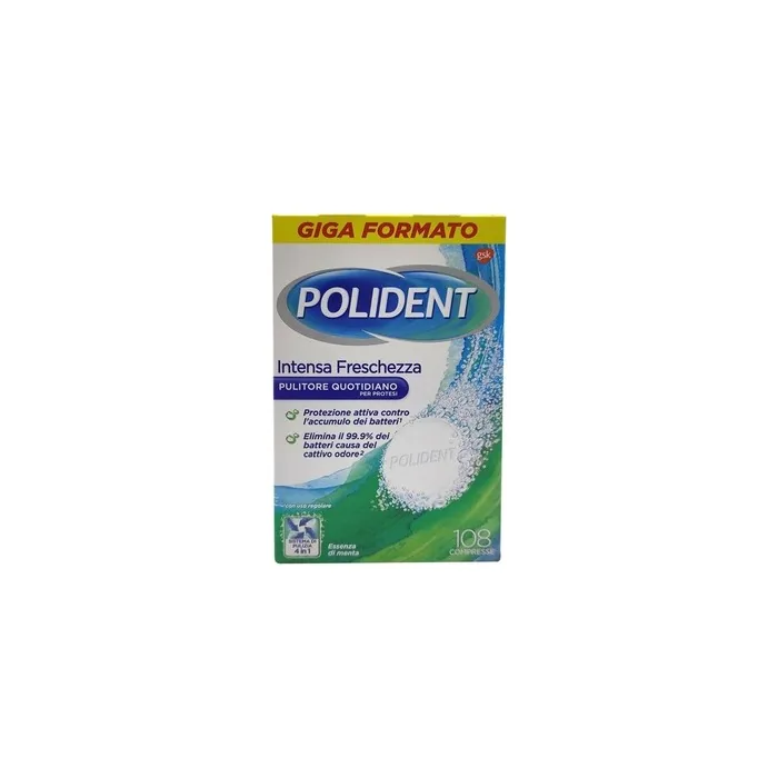 Polident Tablets For Intense Mint Freshness 108 Tablets