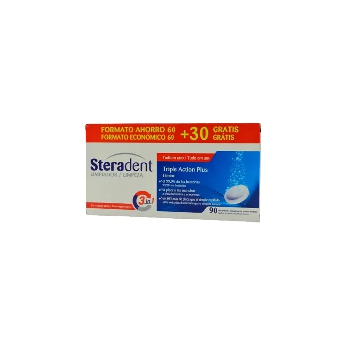 Steradent Steradent Tripleacting Plus Cleaning Tablets 60 Tablets