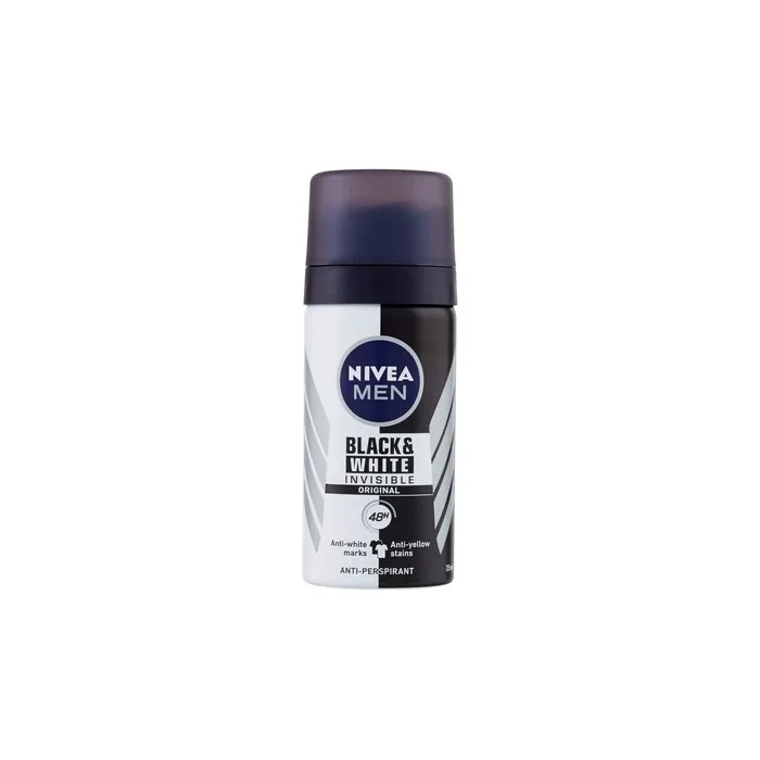 Men's Invisible Black & White Deodorant 48 Hour Mini Format 35ml