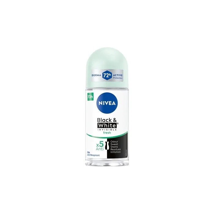 Nivea Black & White Invisible Fresh Antiperspirant Roll-On 50ml