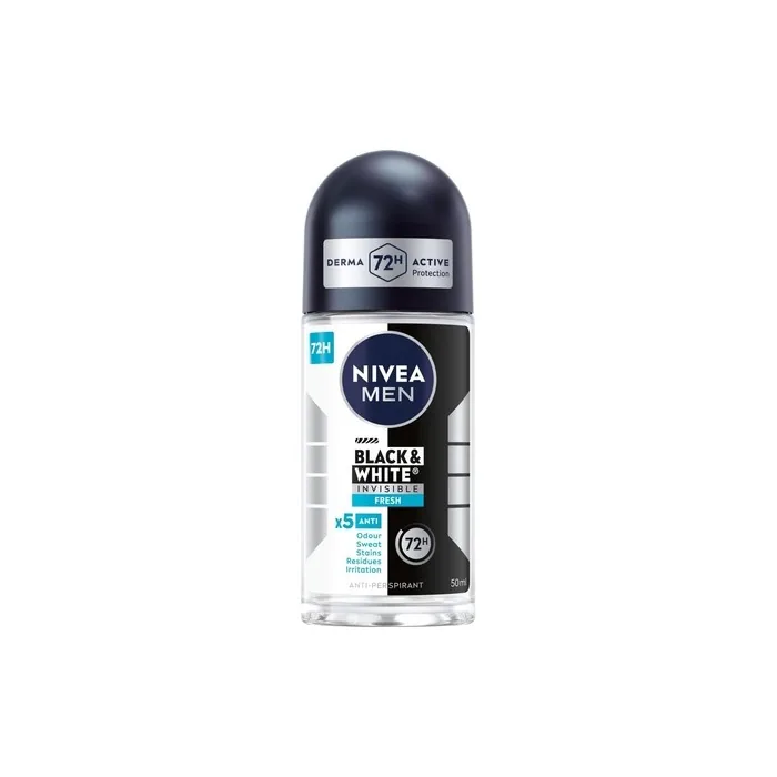 Nivea Antiperspirant Black & White Invisible Fresh Roll-On 50ml