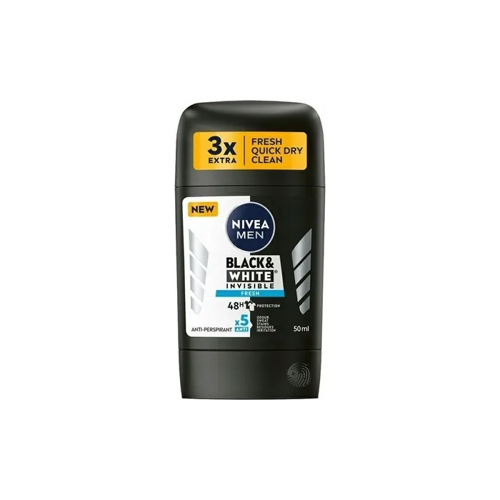 NIVEA Men Black & White Invisible Fresh Antiperspirant Stick 50ml