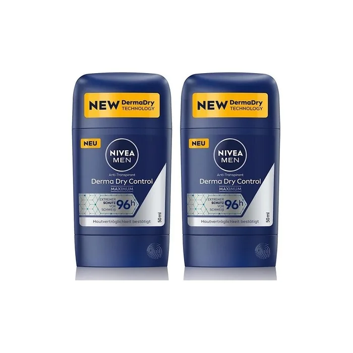 Nivea Men Derma Dry Control Deo Stick Antiperspirant 96h Protection 50ml