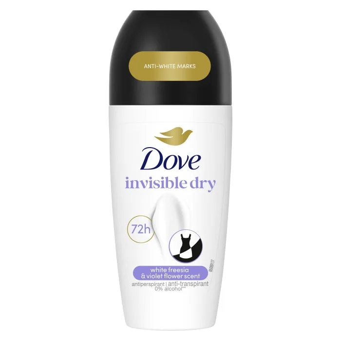 Dove Invisible Roll-On Antiperspirant 50ml - Pack of 96