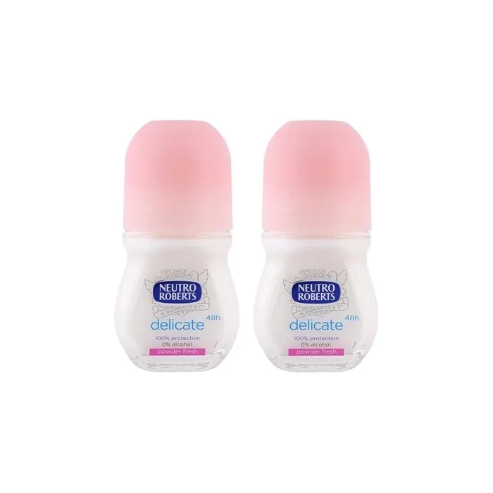 Neutro Roberts 9062 Antiperspirant Gentle Powder Fresh Roll-on Deodorant 50ml - Pack of 2