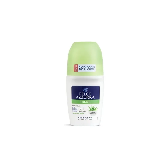 Felce Azzurra Fresh Deo Roll On 50ml 48h Formula Idra Talc with Aloe Vera