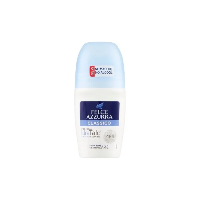 Felce Azzurra Classico Deodorant Roll On 50ml 48h Hydrating Talc Formula