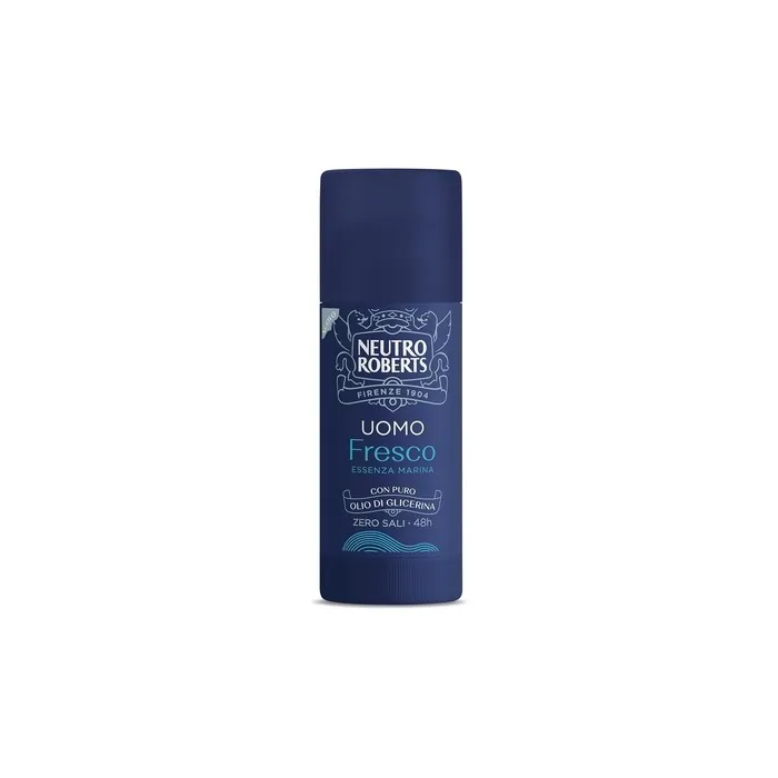 Neutro Roberts Deodorant Stick For Men Fresh Sea Essence With Odor Control Aluminumfree No Stains With Pure Glycerin Oil Dermatologically Tested 40ml