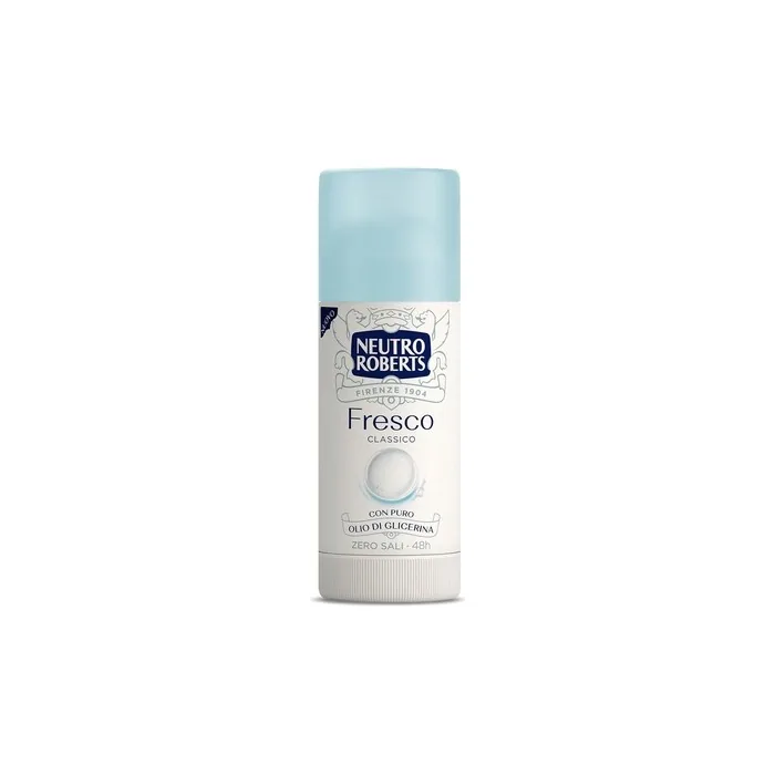 Neutro Roberts Deodorant Stick Fresco Zero Aluminum Salts No Stains With Pure Glycerin Oil Deodorant For Women And Men Dermatologically Tested 40ml 48h Classic