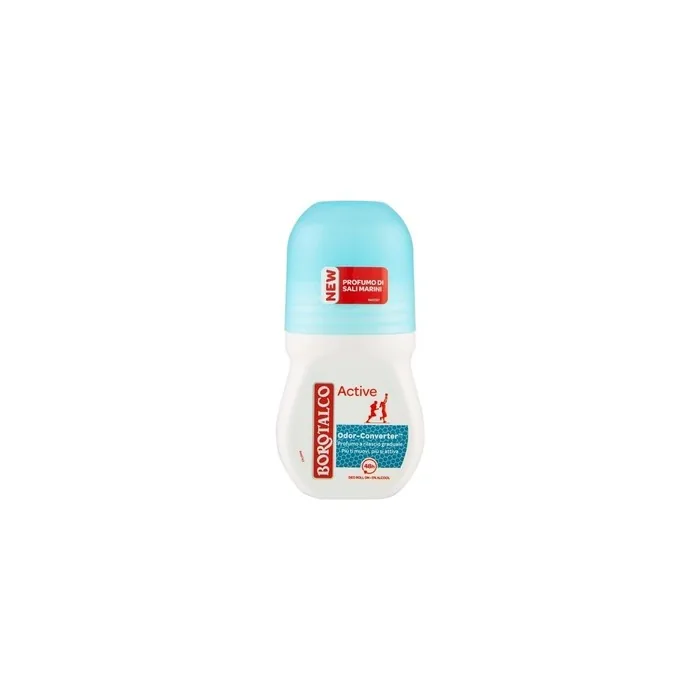 Borotalco Deodorant Roll On Active Blue 50ml 1.6 Fl Oz - Made in Italy