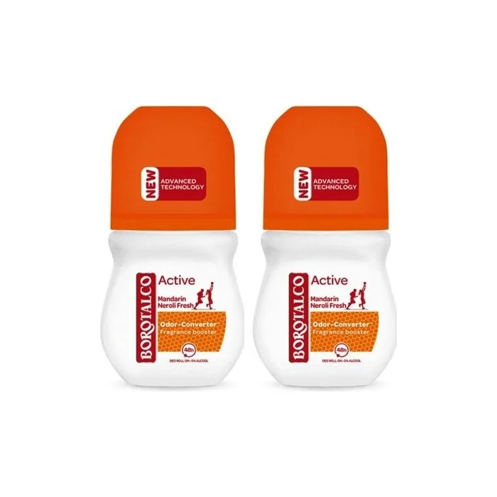 Borotalco Mandarin Odor Converter Deodorant Roll On 72h Effectiveness