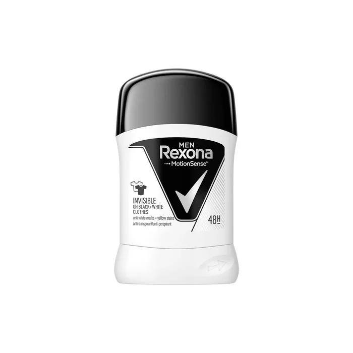 Rexona 50ml Invisible Black & White Anti Perspirant Stick for Men