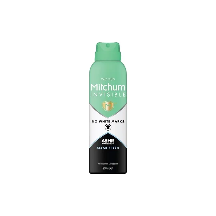 Mitchum Invisible Women 48HR Protection Aerosol Deodorant & Anti-Perspirant Clear Fresh 200ml