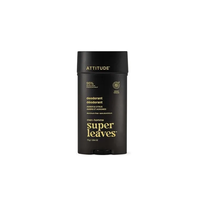 Attitude Aluminum-Free Deodorant for Men with 95% Natural Origin Ingredients