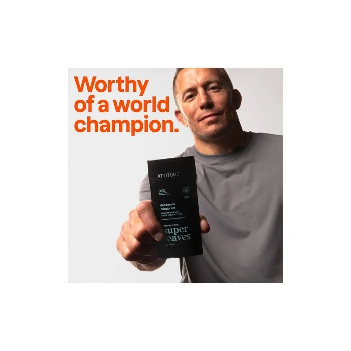 Attitude Aluminum-Free Deodorant for Men with 95% Natural Origin Ingredients