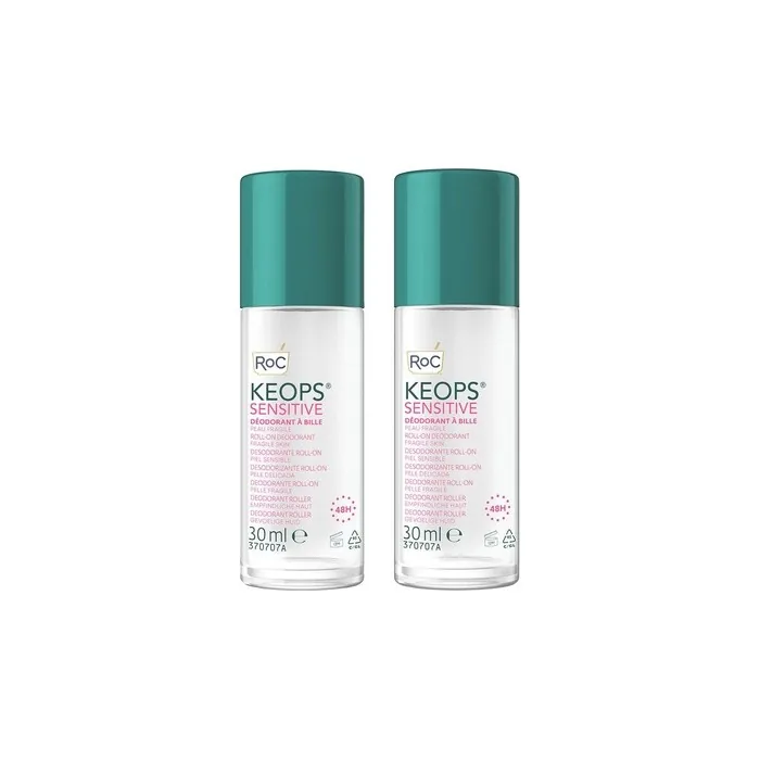 Roc Keops Roll-On Deodorant Sensitive 30ml - Pack of 2