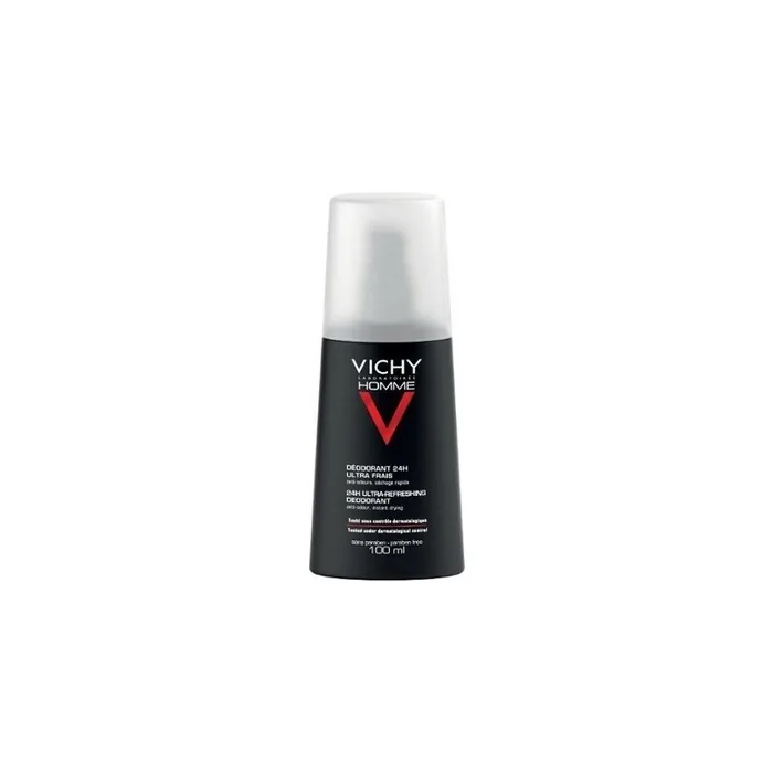 Vichy Deodorant Spray Against Excessive Sweating 24h Homme Ultra Refreshing Deodorant 100ml