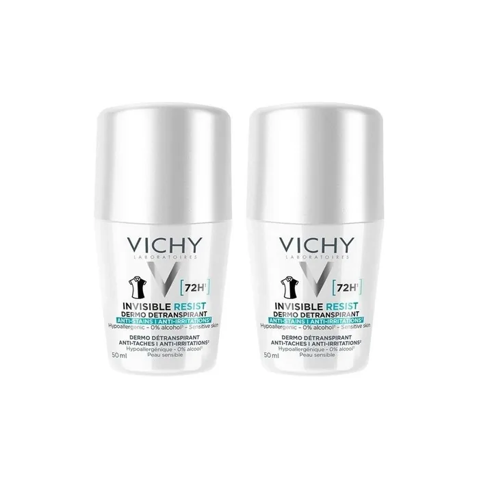 Vichy Set Of Ball Antiperspirants Invisible Resist 72h 2 X 50 Ml