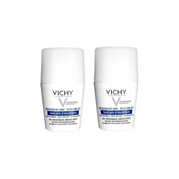 Vichy Set Of Deodorant Balls For Sensitive Skin 2 X 50 Ml 24h Protection