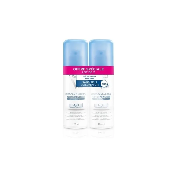 Vichy Mineral Deodorant Spray 48h 2 X 125 Ml