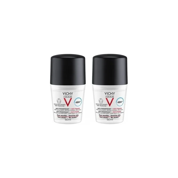 Vichy Homme 48h Antiperspirant Balls For Men 2 X 50 Ml