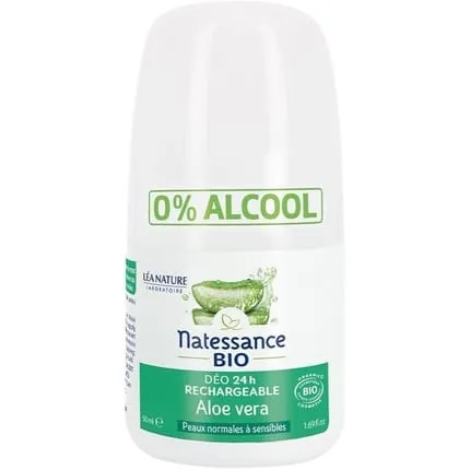 Natessance 24h Aloe Vera Organic Refillable Deodorant 50ml