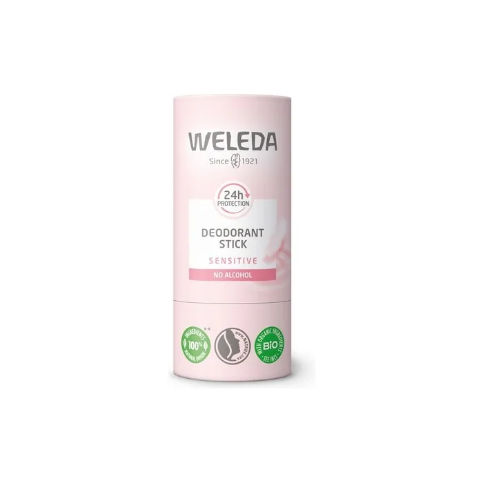 Weleda Deodorant Stick Sensitive Gentle Formula 24hr Protection 100 Natural Organic Vegan 50g