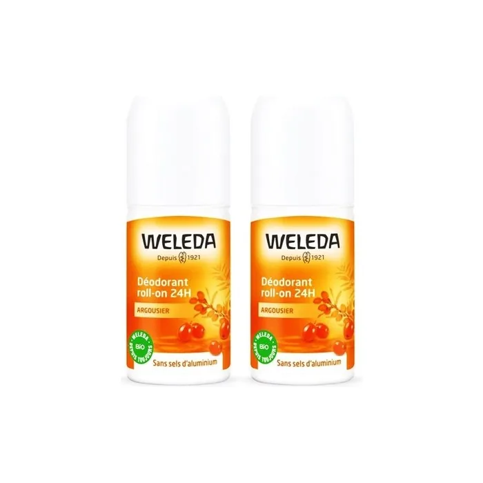 Weleda Sea-Buckthorn Deodorant Roll-On 24h 50ml - Pack of 2