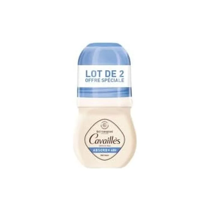 Rogé Cavaillès Absorb+ 48H Anti-Trace Deodorant Roll-On 50ml - Pack of 2